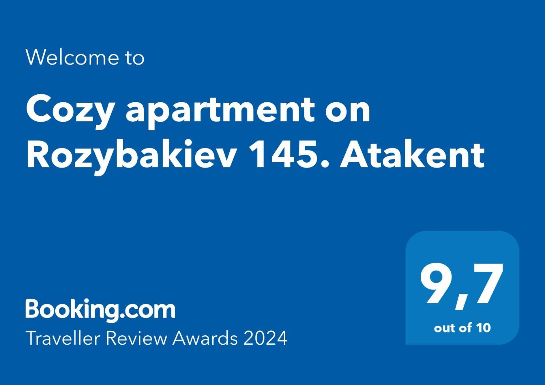 Cozy apartment on Rozybakiev 145. Atakent Almatı Dış mekan fotoğraf